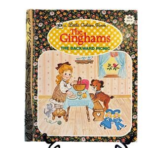 VTG 1979, 2nd Print, Ginghams, Backward Picnic, Little Golden Book, by Bowden